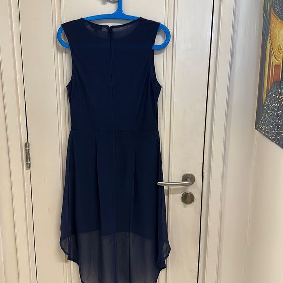 NWOT Topshop Asymmetrical Hemline , sleeveless dress with slip & back zip!UK 12 - Picture 8 of 14